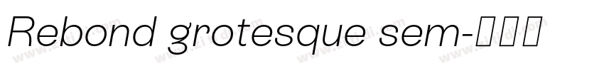 Rebond grotesque sem字体转换 Rebond grotesque sem字体转换